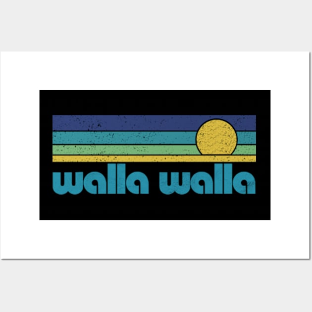 walla walla Washington Retro Wall Art by DarkStile